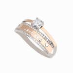серебряное кольцо с цирконом  57205014